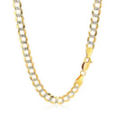 5.7mm 14k Two Tone Gold Pave Curb Chain-3