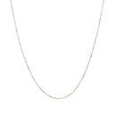 10k White Gold Classic Box Chain 0.45mm-2