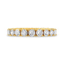 14K Yellow Gold 2.00 Cttw Shared Prong Set Round Cut Diamond Eternity Band (J-K Color, VS1-VS2 Clarity) - Ring Size 6.75-2