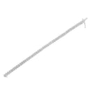 .925 Sterling Silver 1.0 Cttw Chevron 2 Stone Arrow Link Tennis Bracelet (I-J Color, I3 Clarity) - 7â€-5