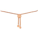 10K Rose Gold over .925 Sterling Silver 1/10 Cttw Round-Cut Diamond Heart Link Adjustable Bolo Bracelet (H-I Color, I2-I3 Clarity) - 6"-9" Adjustable-5
