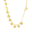 Choker Necklace with Polished Discs in 14k Yellow Gold-3