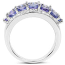 2.72 Carat Genuine Tanzanite .925 Sterling Silver Ring-2