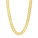 8.2mm 14k Yellow Gold Solid Curb Chain-2