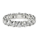 Round Cut Lab Grown Diamond Eternity Ring in 14k White Gold (4 cttw FG/VS2)-2