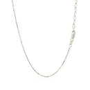 14k White Gold Necklace with Round Diamond Charms-3