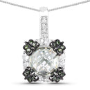 2.72 Carat Genuine Multi Stones .925 Sterling Silver Pendant-1