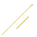 14k Yellow Gold Diamond Cut Cable Link Chain 1.8mm-1