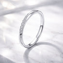 925 Sterling Silver Pavé Set CZ Platinum Plated Ring Size 6 for Women-2