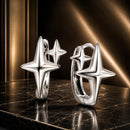 925 Sterling Silver Earrings with White Gold Plating, Size 1.2*0.9cm for Women-1