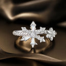 925 Sterling Silver Ring with White Gold Plating and CZ for Women-2