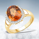 3.90 Carat Genuine Zircon Zanzibar and White Zircon .925 Sterling Silver Ring-1