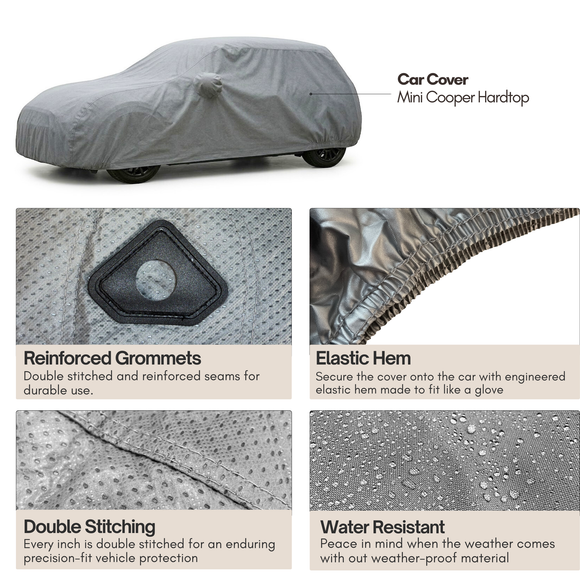 Car Cover for Mini Cooper Hardtop 2 Door and 4 Door, Convertible, Coupe, fits up to 158"L