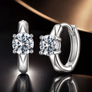 925 Sterling Silver Moissanite 0.50 Carat Earrings for Women-1
