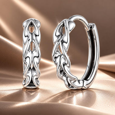 925 Sterling Silver Earrings for Women with Oxidized Finish