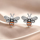925 Sterling Silver Earrings with Pavé Setting CZ - 1.2x1.4cm for Women-1