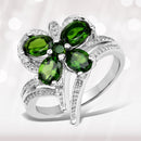 1.64 Carat Genuine Chrome Diopside .925 Sterling Silver Ring-1