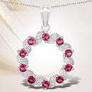 1.30 Carat Genuine Pink Tourmaline and White Topaz .925 Sterling Silver Pendant-1