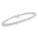 .925 Sterling Silver 1/2 Cttw Diamond Miracle-Set 7" Tennis Bracelet (I-J Color, I3 Clarity)-3