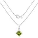 1.56 Carat Genuine Peridot .925 Sterling Silver Pendant-2