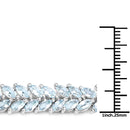 15.04 Carat Genuine Blue Topaz .925 Sterling Silver Bracelet-4
