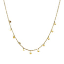 Choker Necklace with Hammered Beads in 14k Yellow Gold-5