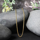 14k Yellow Gold Diamond Cut Round Wheat Chain 1.0mm-4