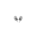 14k White Gold Classic Round Stud Earrings (5.0 mm)-3