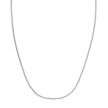 Double Extendable Cable Chain in 14k White Gold (1.40 mm) - 0