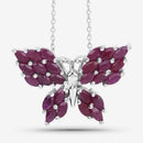 3.12 Carat Genuine Ruby .925 Sterling Silver Pendant-3