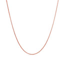 14k Rose Gold Diamond Cut Round Wheat Chain 0.6mm-2