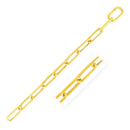 14k Yellow Gold Lite Round Wire Paperclip Bracelet (8.5mm)-2