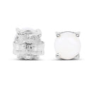 1.18 Carat Genuine Opal .925 Sterling Silver Earrings-3