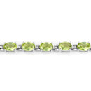 8.61 Carat Genuine Peridot .925 Sterling Silver Bracelet-3