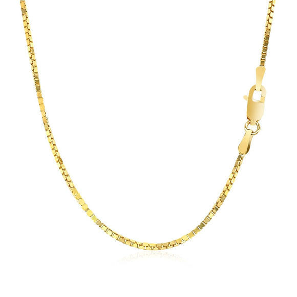 14k Yellow Gold Classic Box Chain 1.1mm