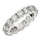 Round Cut Lab Grown Diamond Eternity Ring in 14k White Gold (4 cttw FG/VS2)-1