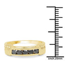 0.50 Carat Genuine Black Diamond .925 Sterling Silver Ring-3
