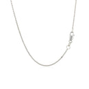 14k White Gold Diamond Cut Rolo Chain 1.1mm-3