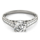 14k White Gold Cathedral Design Diamond Engagement Ring (1 1/4 cttw)-2