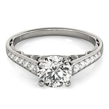 14k White Gold Cathedral Design Diamond Engagement Ring (1 1/4 cttw) - 0