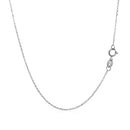 14k White Gold Diamond Cut Cable Link Chain 0.8mm-3