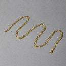 10K Yellow Gold Solid Figaro Chain (4.50 mm)-5