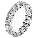 Round Cut Lab Grown Diamond Eternity Ring in 14k White Gold (6 cttw FG/VS2)-4