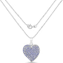 3.97 Carat Genuine Tanzanite .925 Sterling Silver Pendant-2