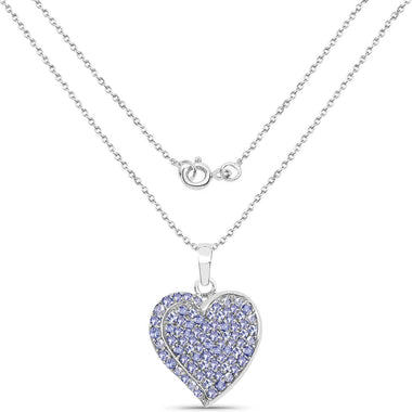 3.97 Carat Genuine Tanzanite .925 Sterling Silver Pendant - 0