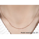 14k Rose Gold Diamond Cut Cable Link Chain 1.1mm-4