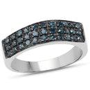 0.40 Carat Genuine Blue Diamond .925 Sterling Silver Ring-1