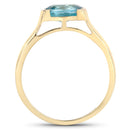 2.00 Carat Genuine Blue Zircon .925 Sterling Silver Ring-2
