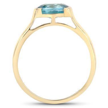 2.00 Carat Genuine Blue Zircon .925 Sterling Silver Ring - 0
