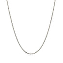 14k White Gold Diamond Cut Cable Link Chain 1.4mm-2